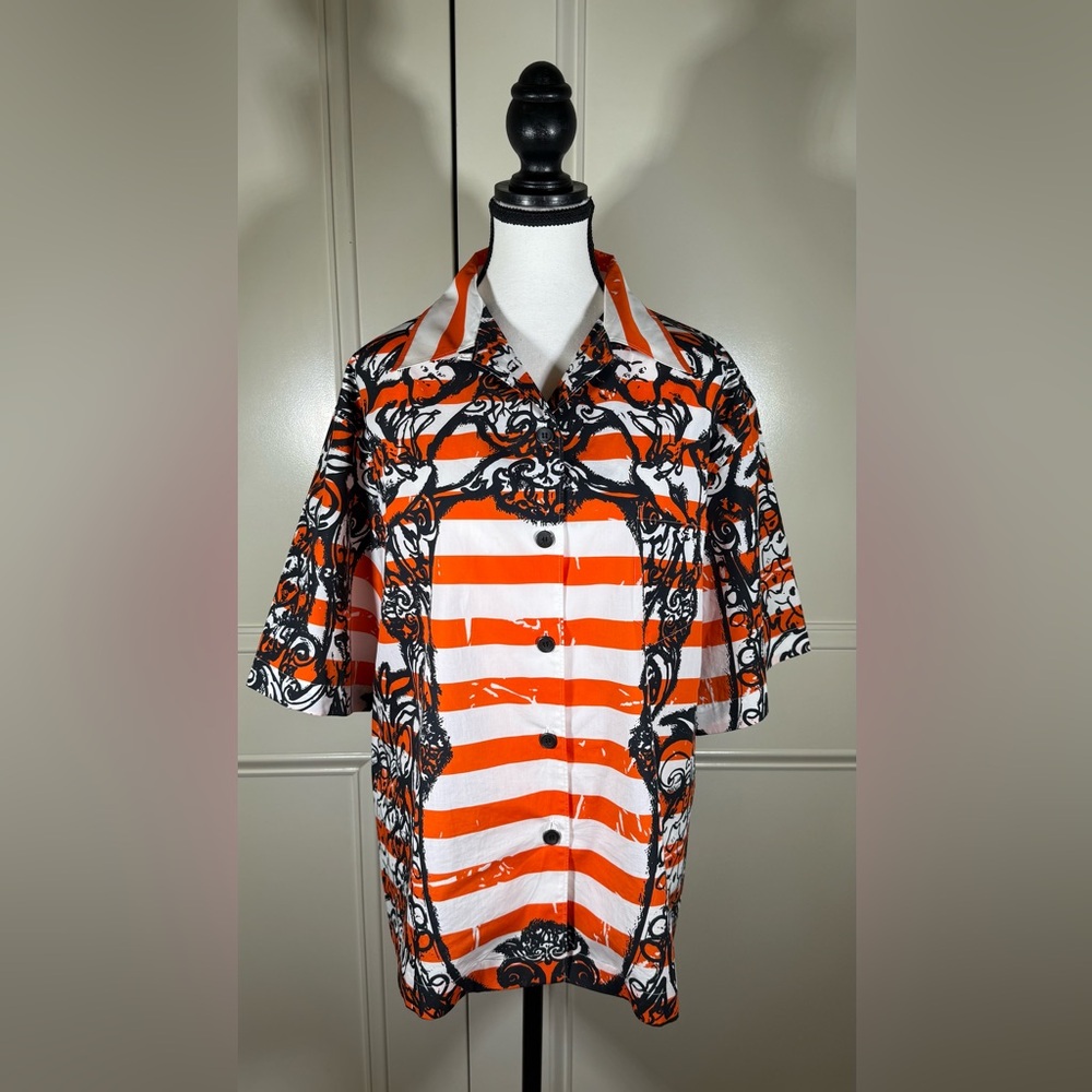 Prada Bold Striped Button-Up Shirt